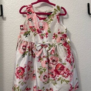Elegant Floral Kids Dress with Bow